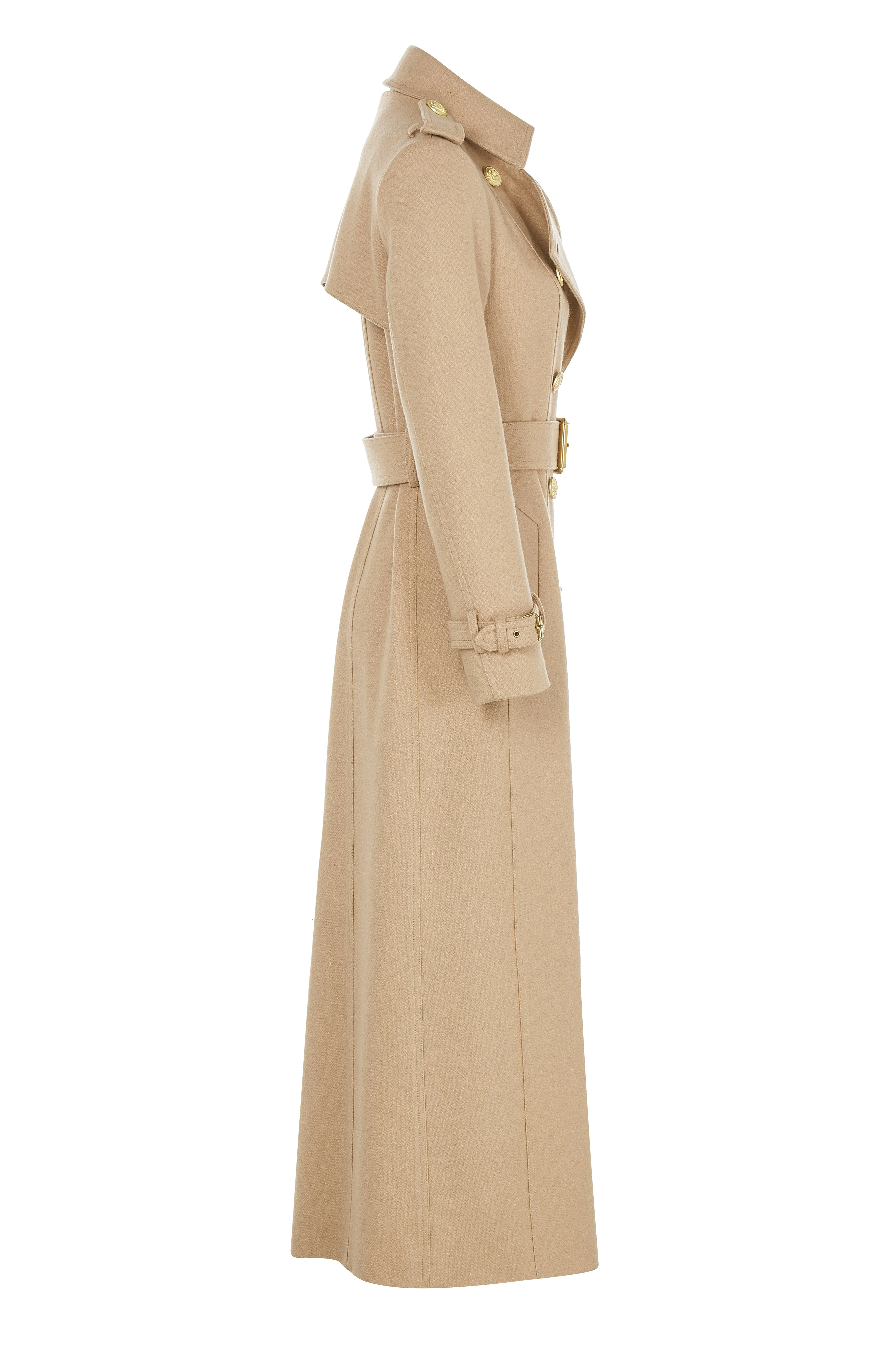 Full Length Marlborough Trench Coat (Camel)