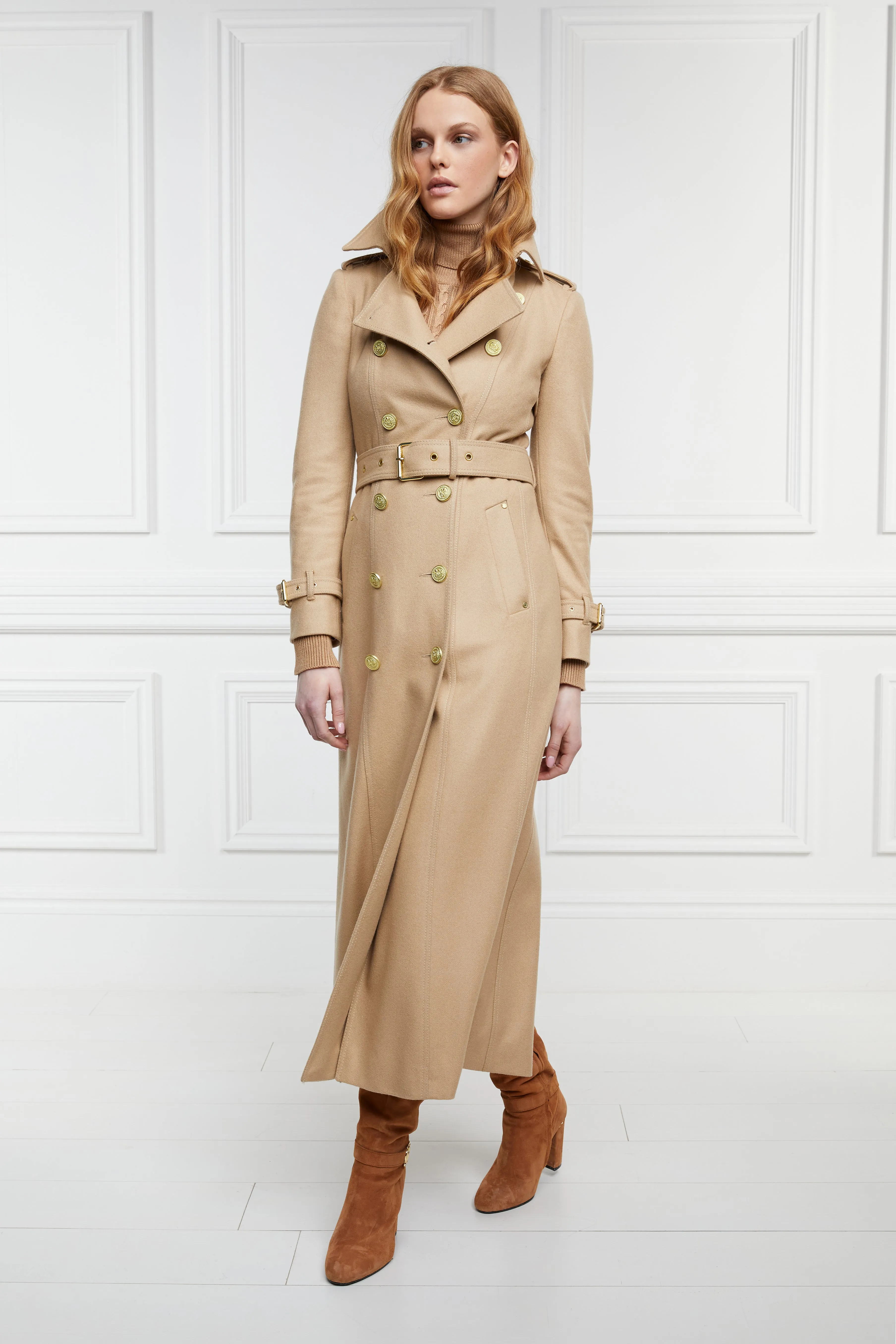 Full Length Marlborough Trench Coat (Camel)