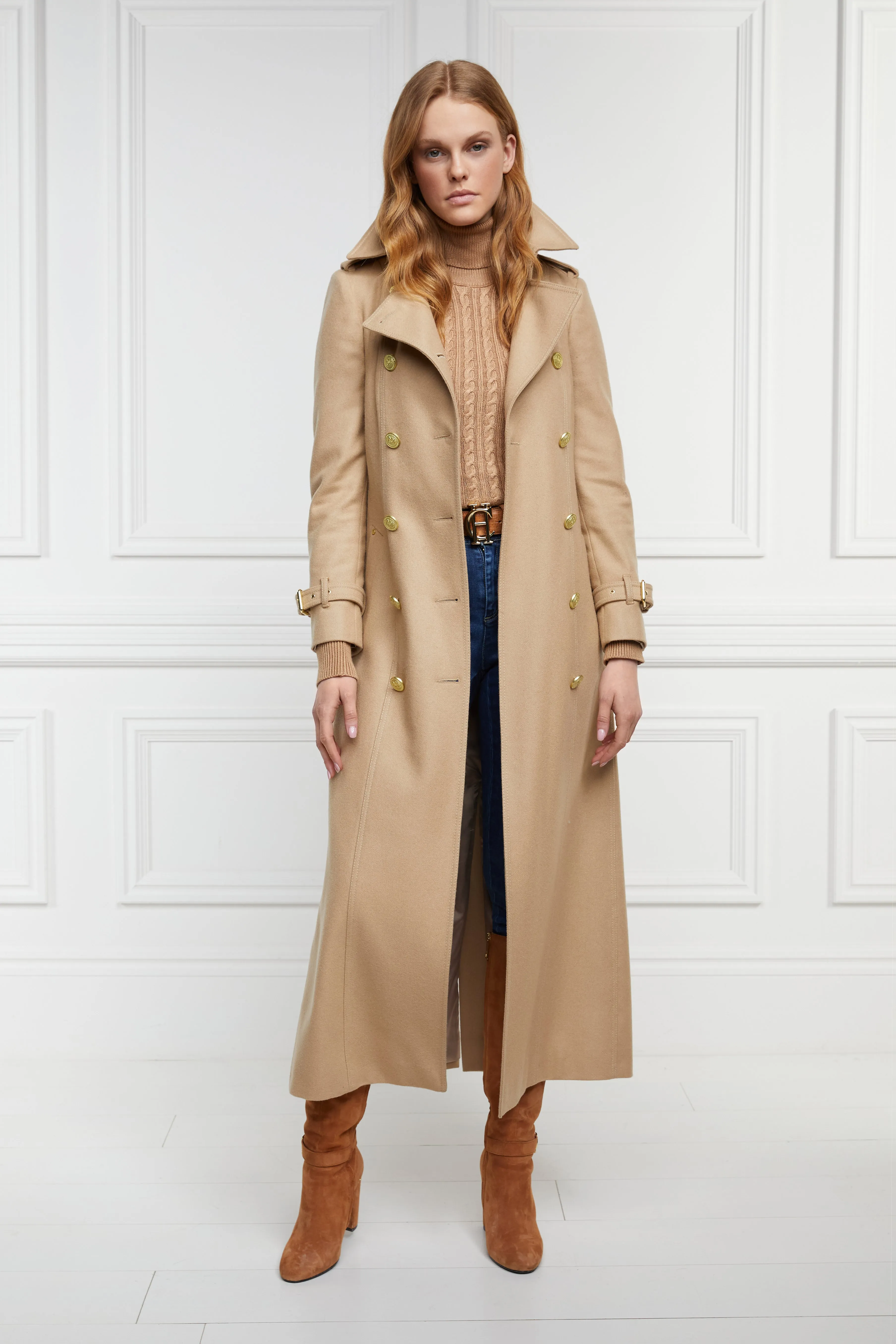 Full Length Marlborough Trench Coat (Camel)