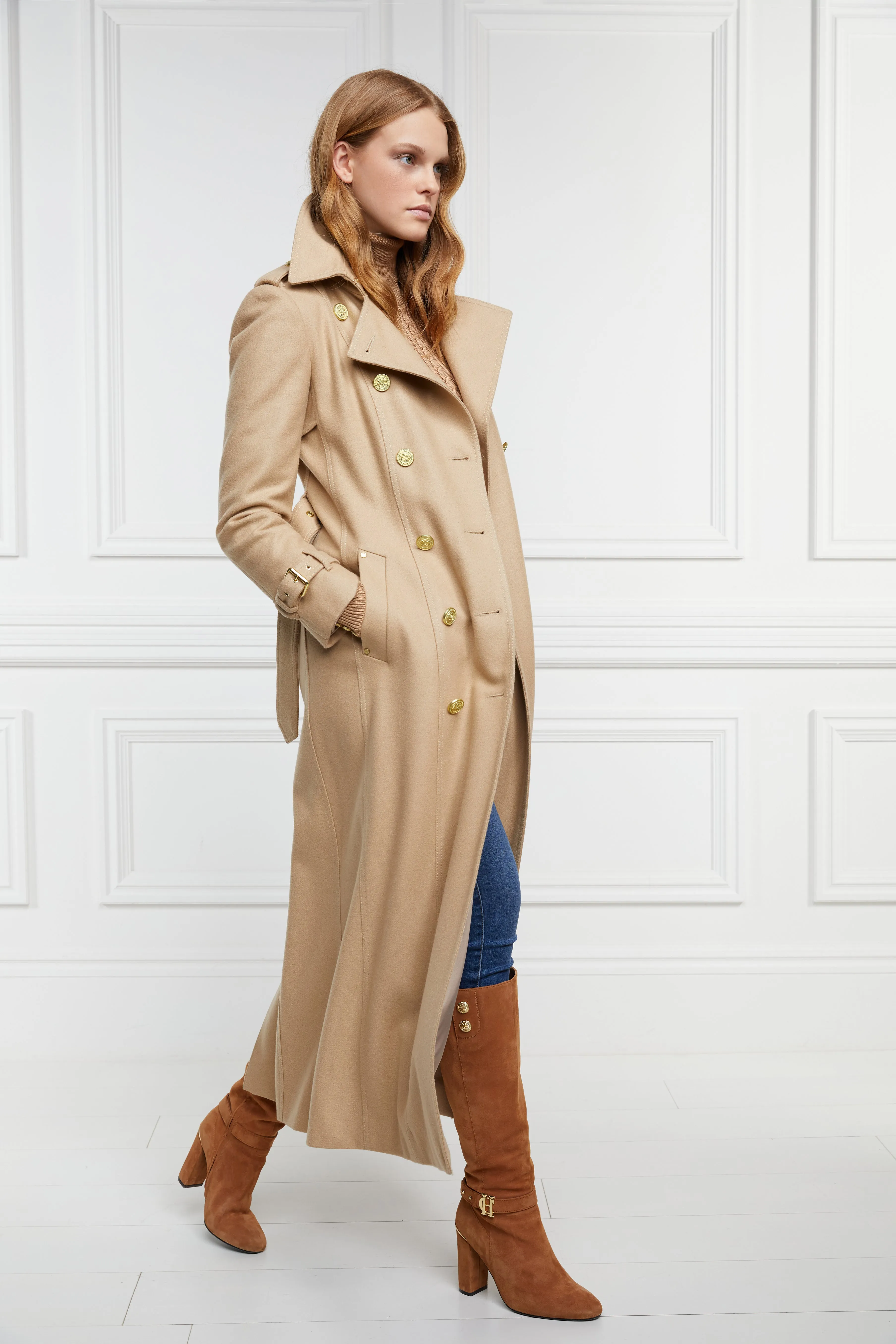 Full Length Marlborough Trench Coat (Camel)