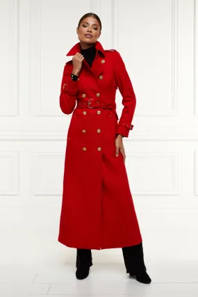 Full Length Marlborough Trench Coat (Red Barathea)