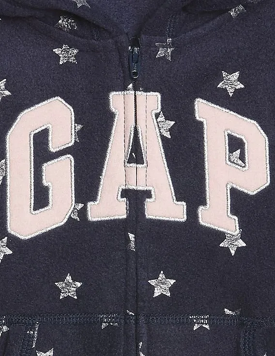 GAP Baby Blue Logo Hoodie Sweatshirt in Fleece