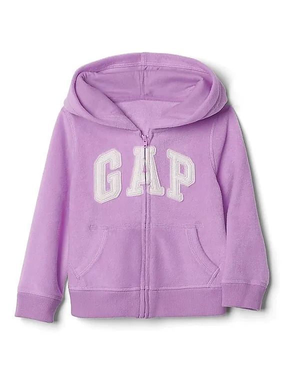 GAP Girls Purple Pro Fleece Logo Zip Hoodie