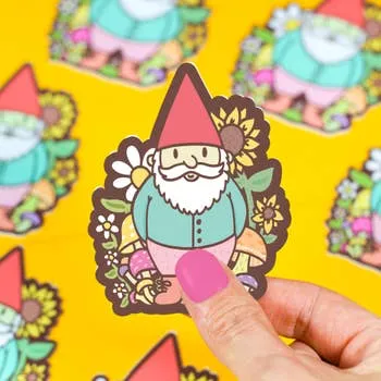 Garden Gnome Vinyl Sticker