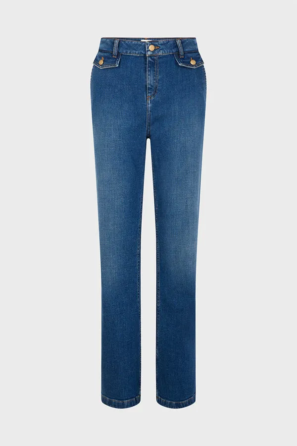 Gerard Darel CAMY RAW DENIM BOOTCUT JEANS