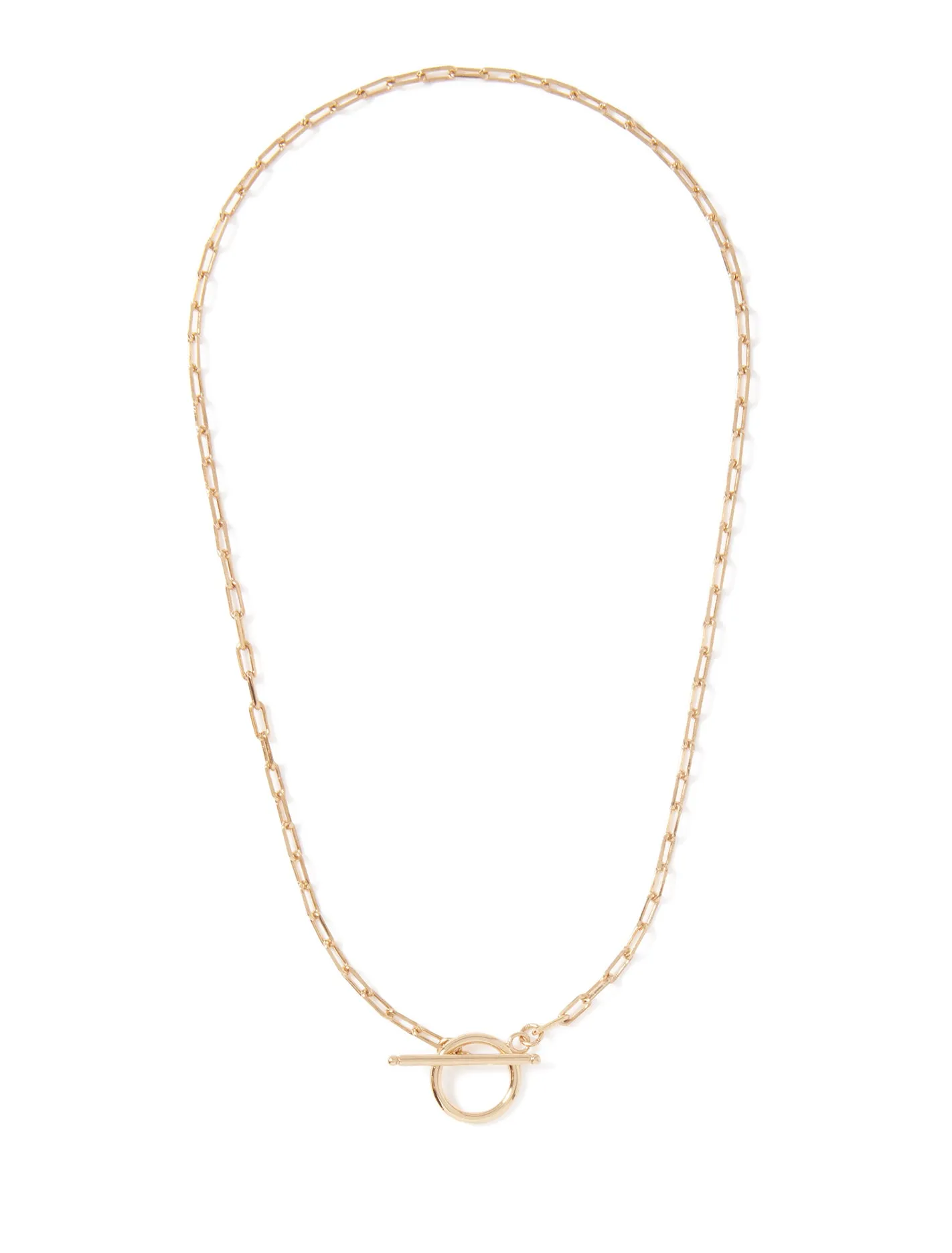 Gili Gold Plated T-Bar Necklace