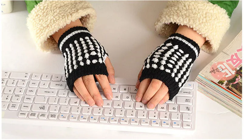 Gloves Cute Girls Knitting Warm Mittens Pineapple Pattern Half Fingerless Gloves Fast Shipping Feida