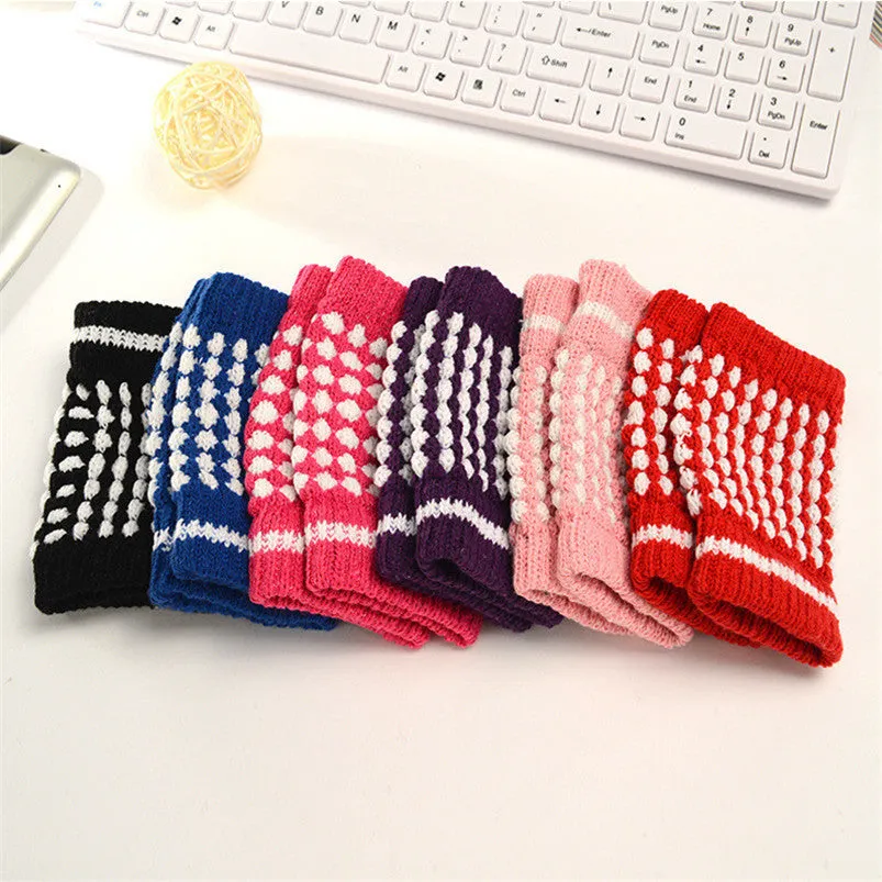 Gloves Cute Girls Knitting Warm Mittens Pineapple Pattern Half Fingerless Gloves Fast Shipping Feida