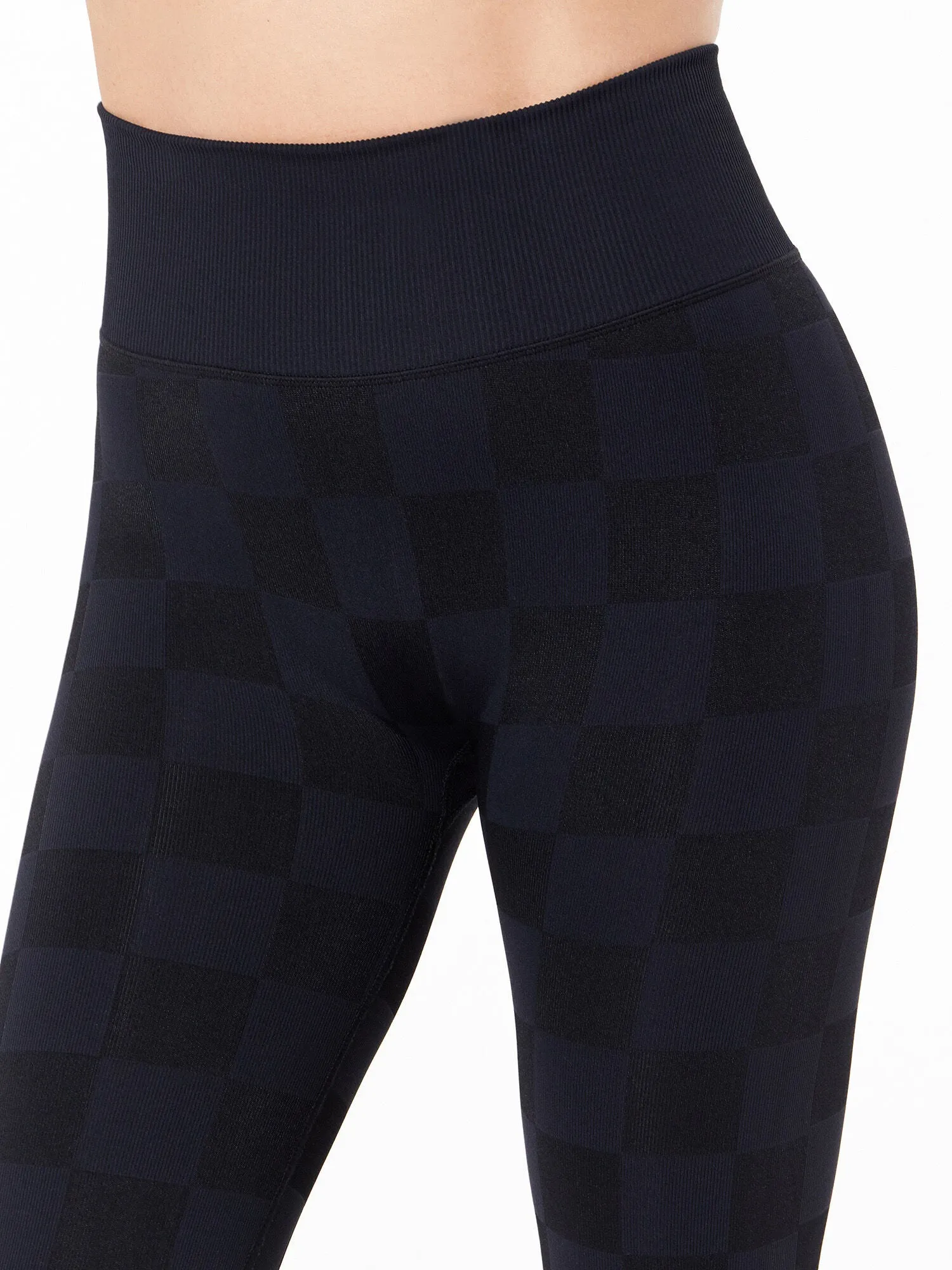 Good American | Shine Jacquard Legging | Black