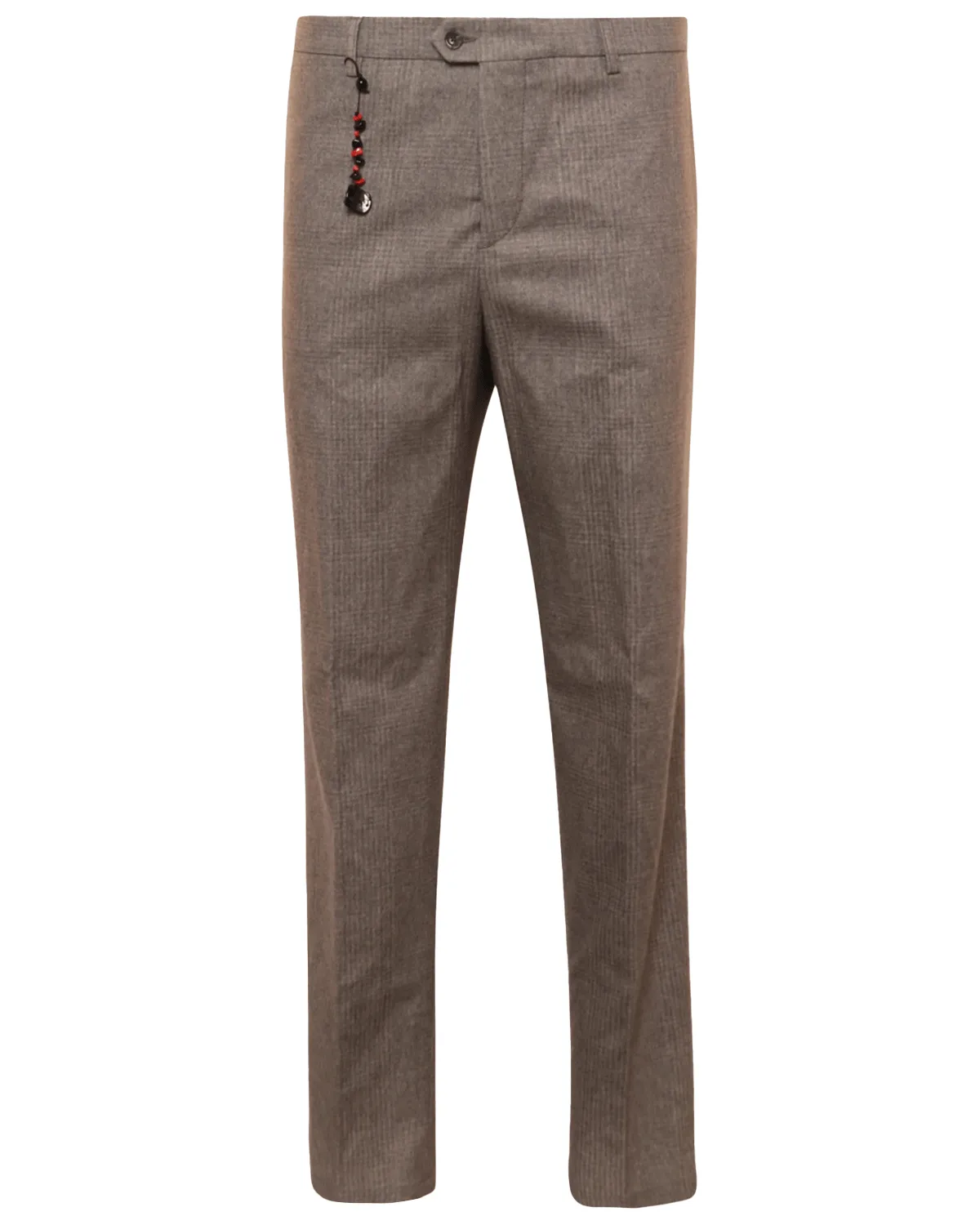 Grey Cashmere Elastic Waistband Semi Dress Pant