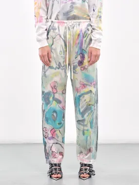 Hand Dyed & Illustrated Trousers (CB24HL09-BEIGE-PINK-MULTI)