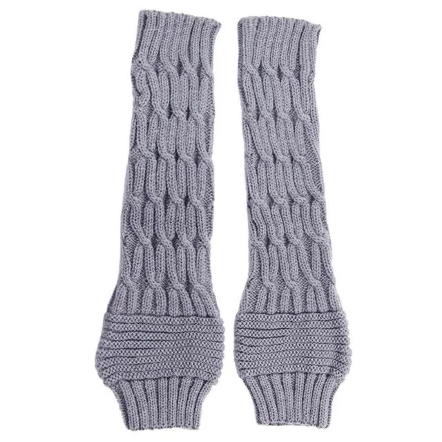 Hand Warm Women Men Long Knitted Gloves Winter Warm Arm Wrist Fingerless Gloves Youth Wrting Wear Luvas De Inverno#B921 SM6