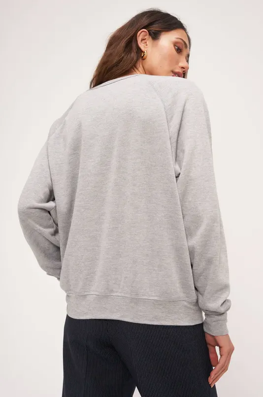 Heather Grey Naughty/Nice reversible sweatshirt