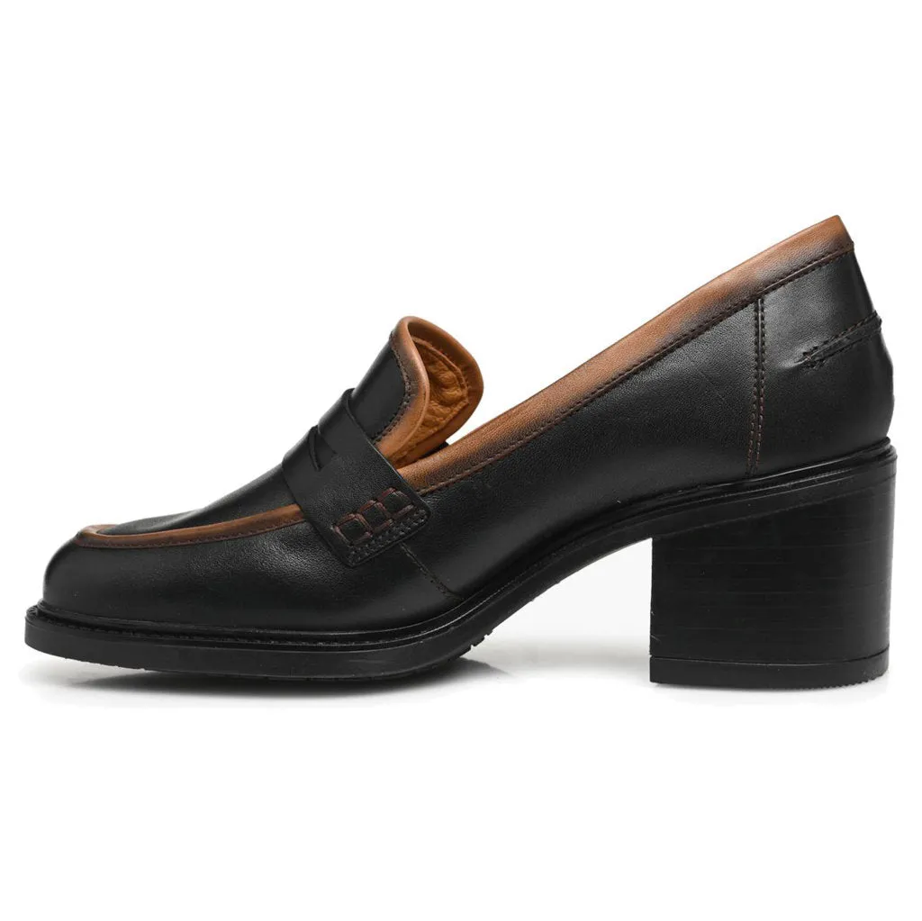 Huesca W8X Leather Block Heeled Women's Slip-on Shoes