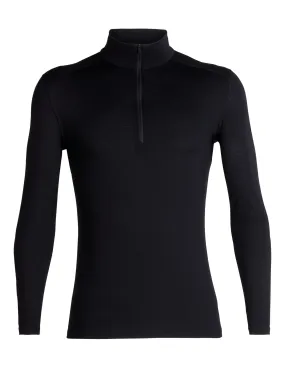 icebreaker Merino Base Layer Men's 200 Oasis Long Sleeve Half Zip - Black