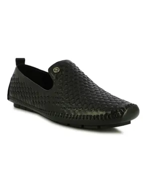 Indian Festive Slip On Shoes In Black For Men