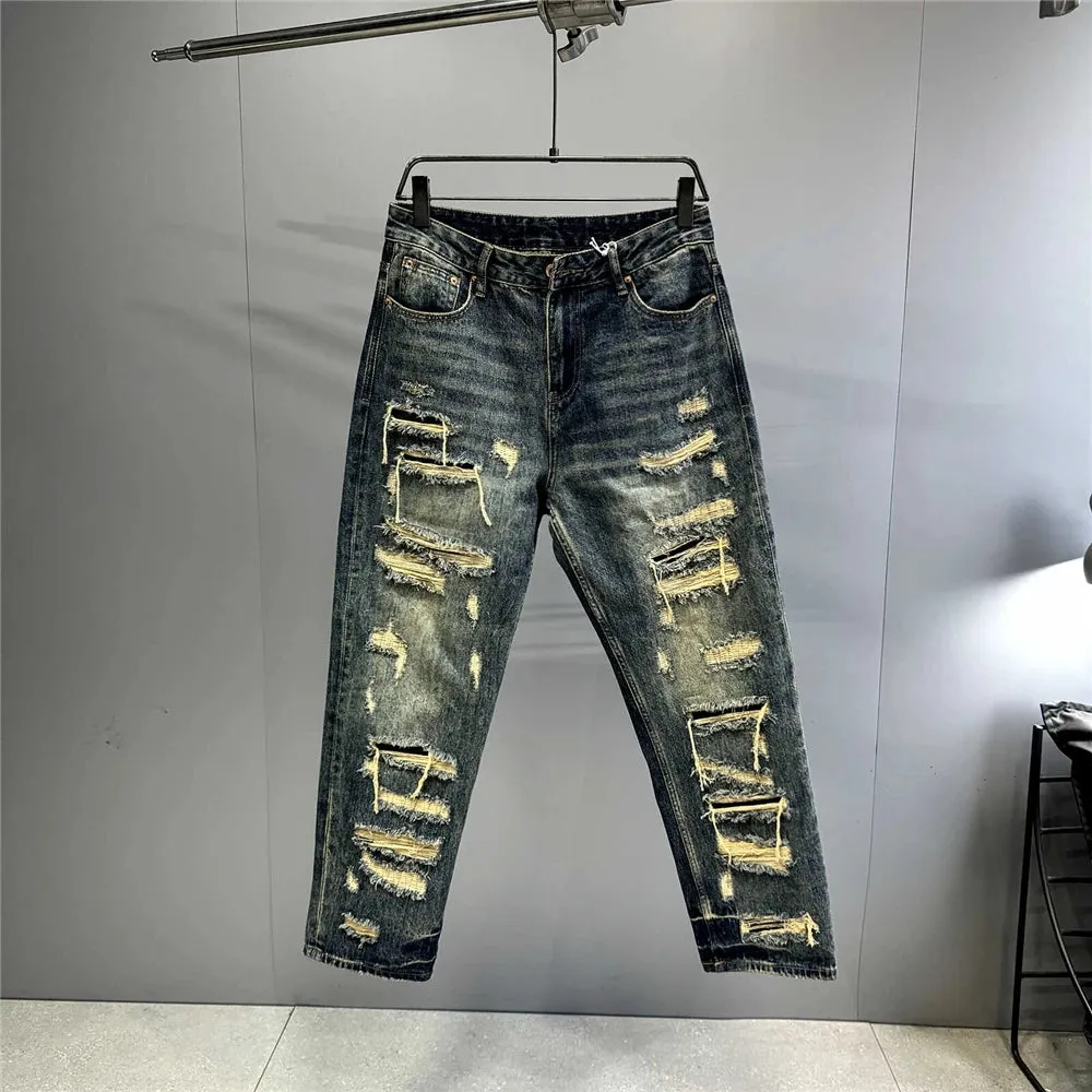 Indigo 26 Blue Distressed Jeans