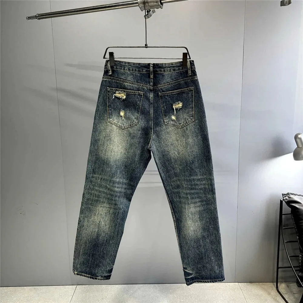 Indigo 26 Blue Distressed Jeans