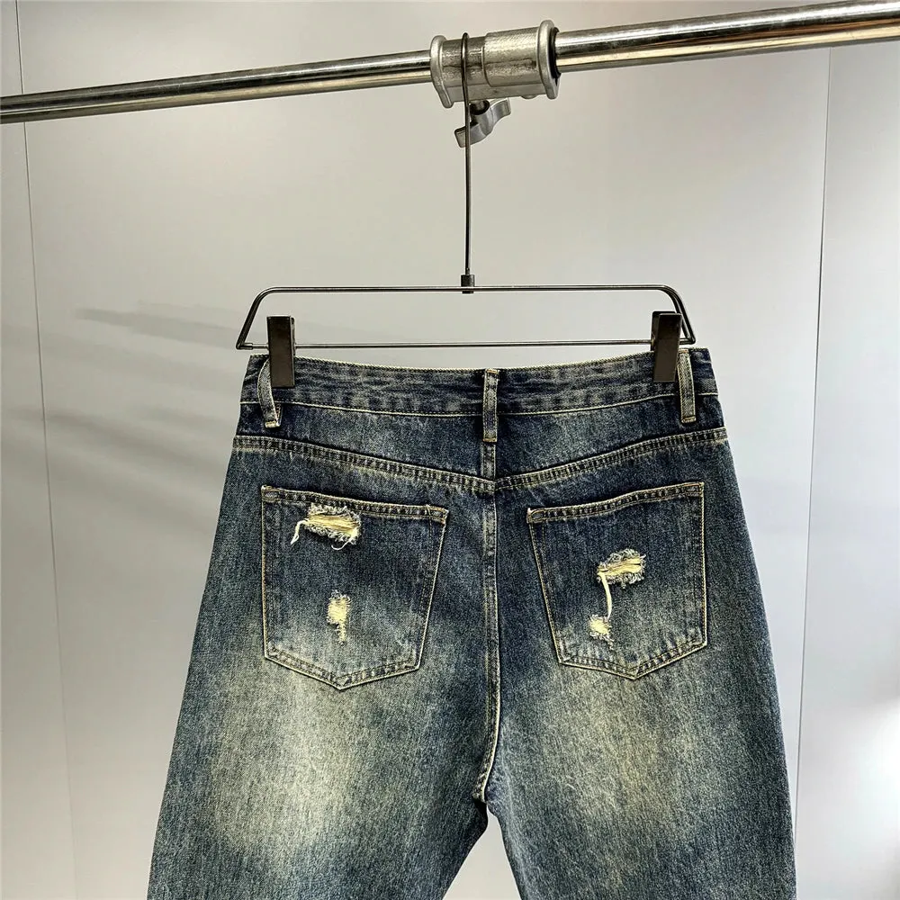 Indigo 26 Blue Distressed Jeans