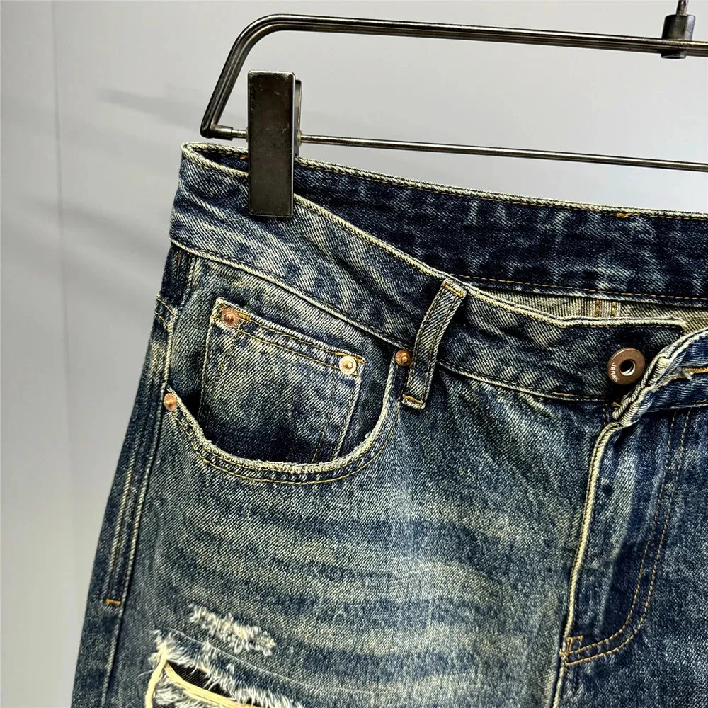 Indigo 26 Blue Distressed Jeans