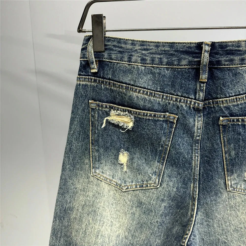 Indigo 26 Blue Distressed Jeans