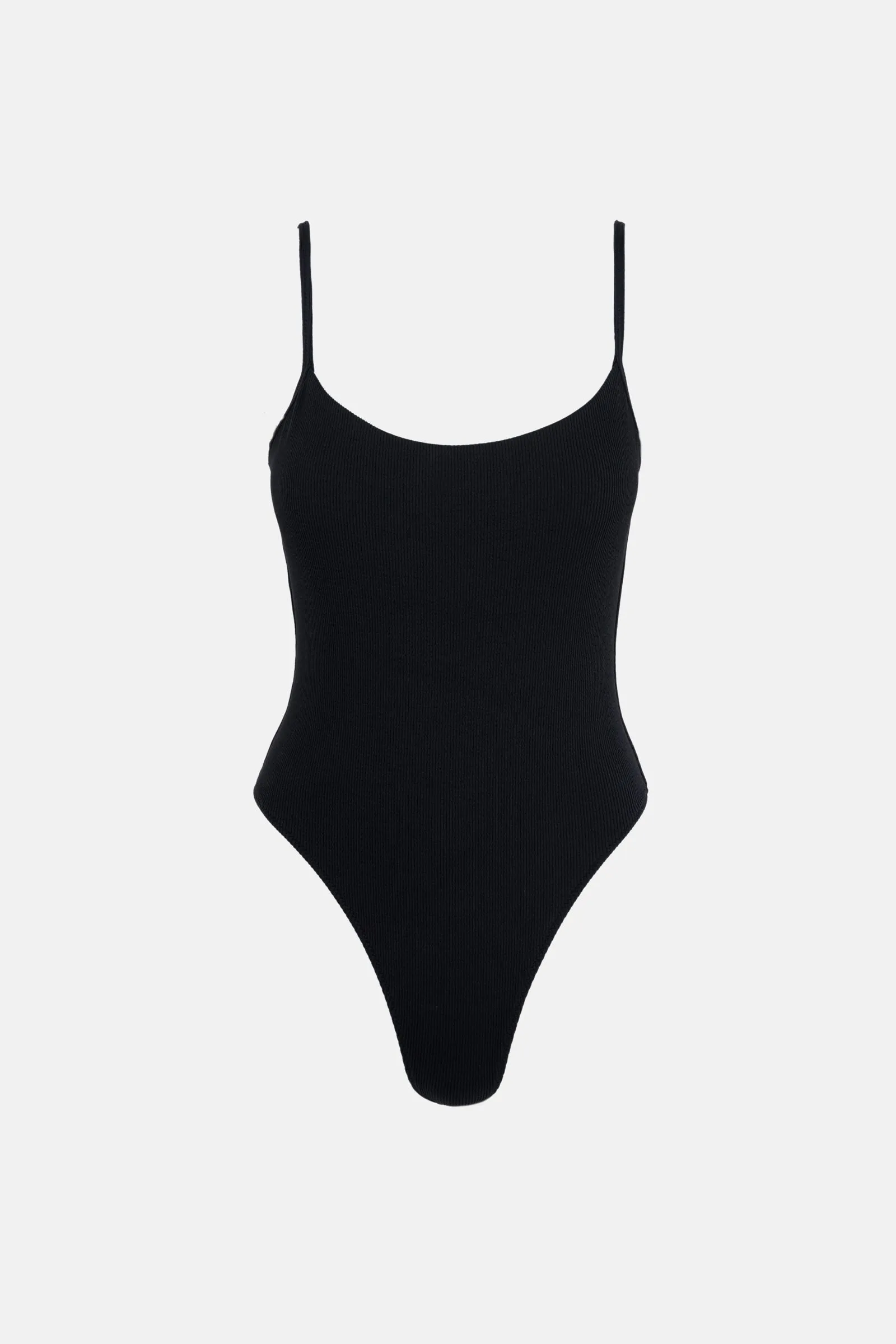 Isla Rib Eco Minimal One Piece Black