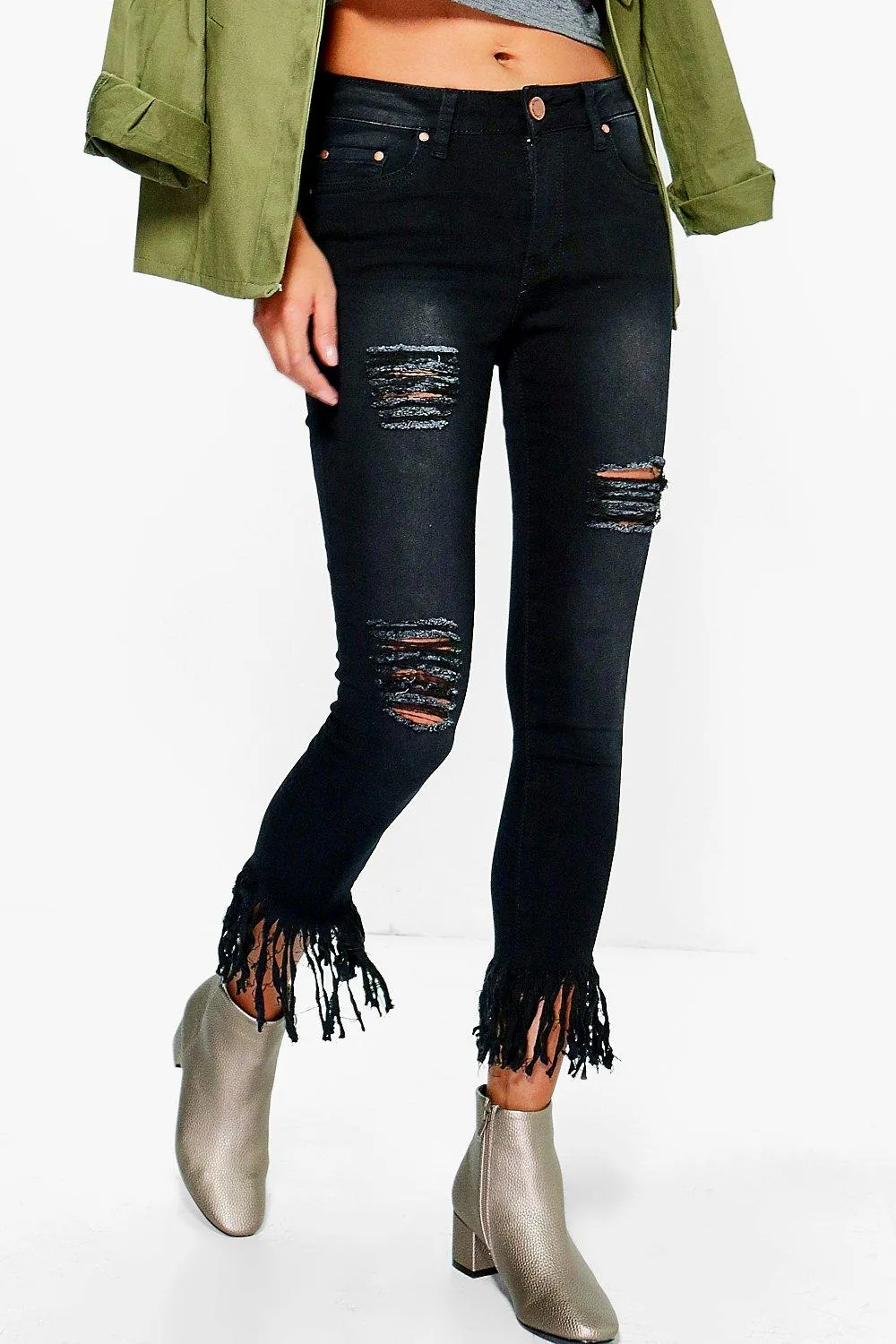 Jenna Ultra Fray Hem Skinny Jeans