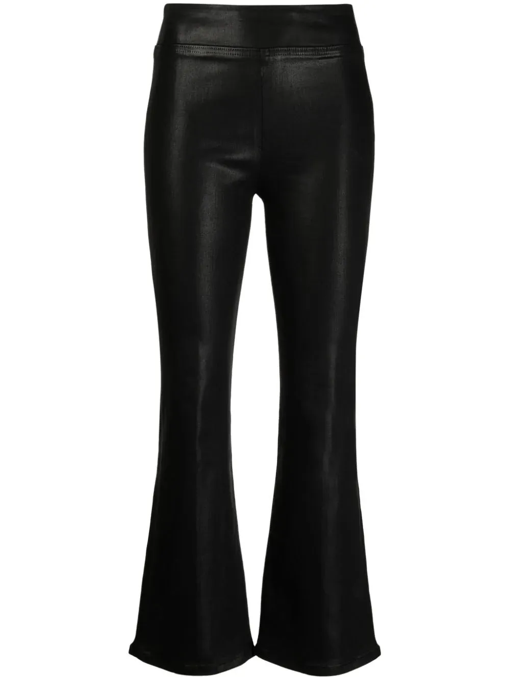 Jetset High Waist Crop Trousers - Noir Coated