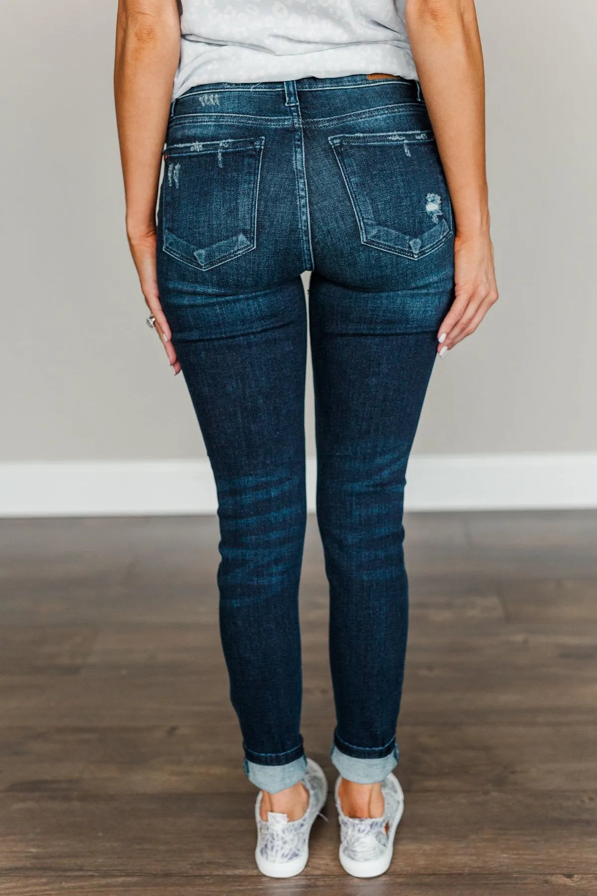 Judy Blue Distressed Skinny Jeans- Samantha Wash