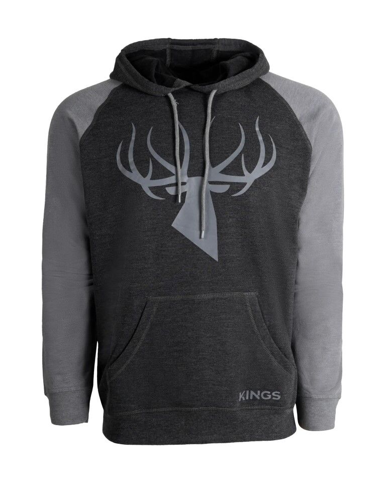 King's Camo Men's Logo Triblend Fleece Hoodie in Charcoal/Grey