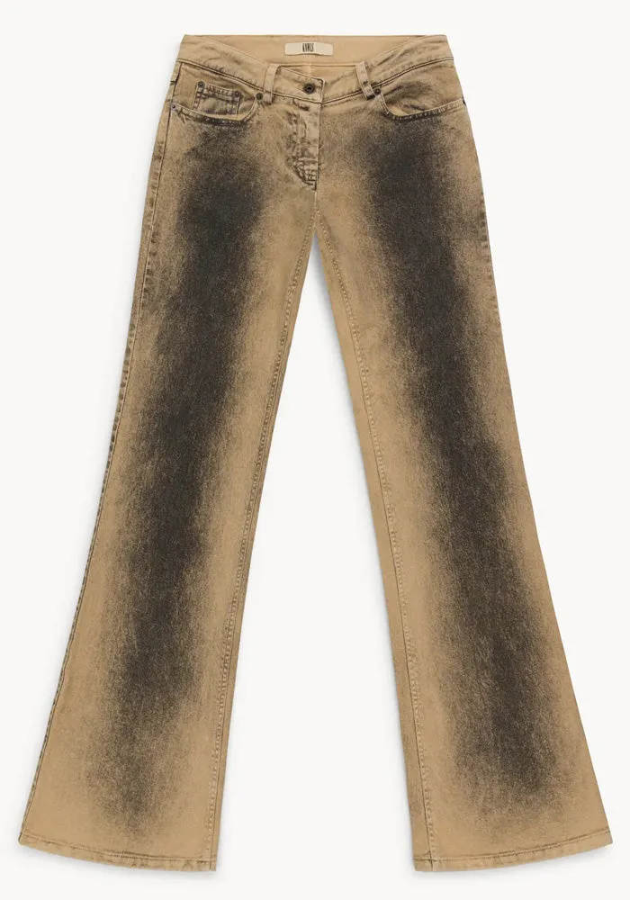 KNWLS FW23-ALICET0DISS ALICE DISTRESSED BOOTCUT JEANS SAND