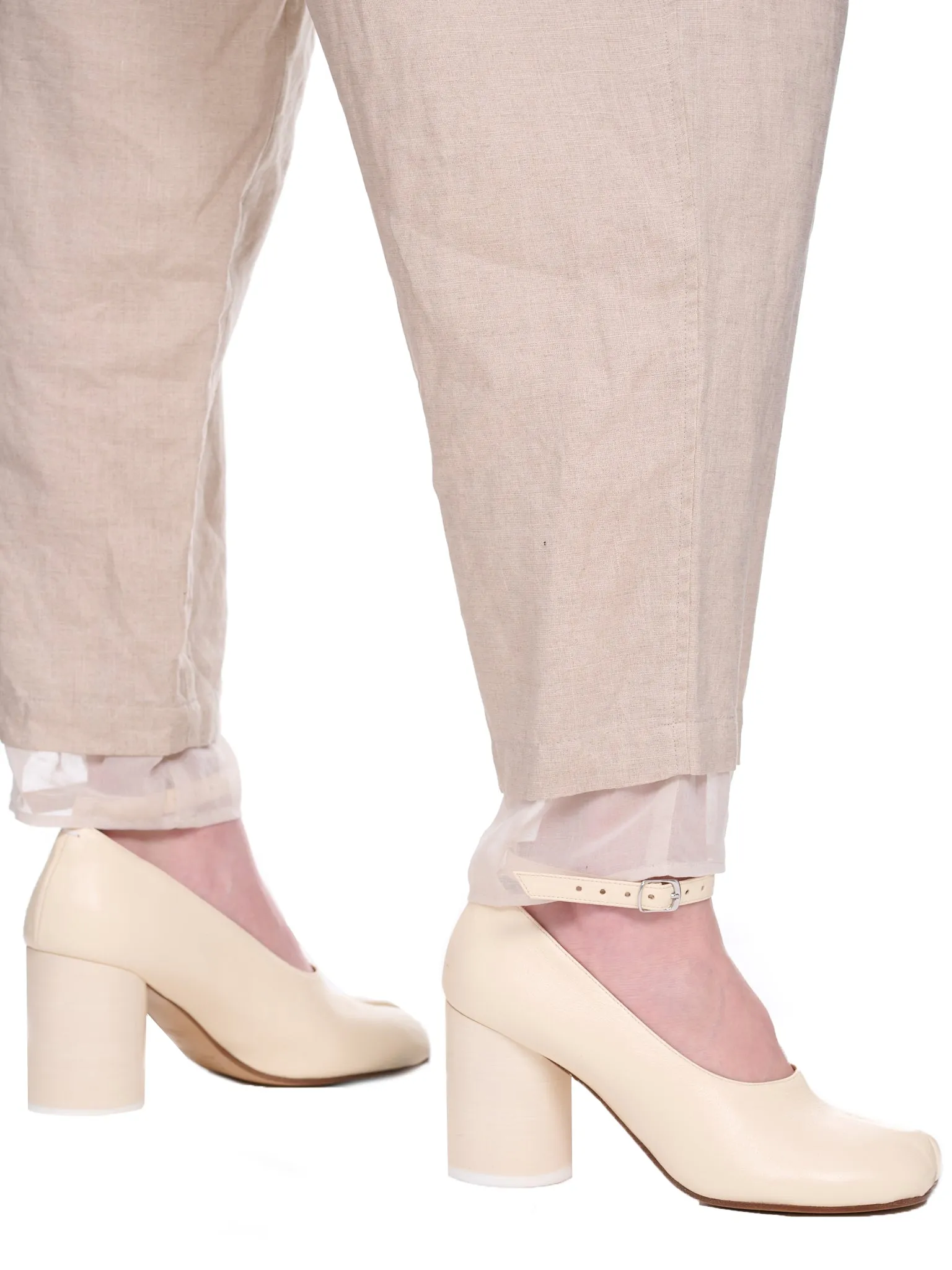 Layered Tulle Trousers (YI-P03-829-OFF-WHITE)