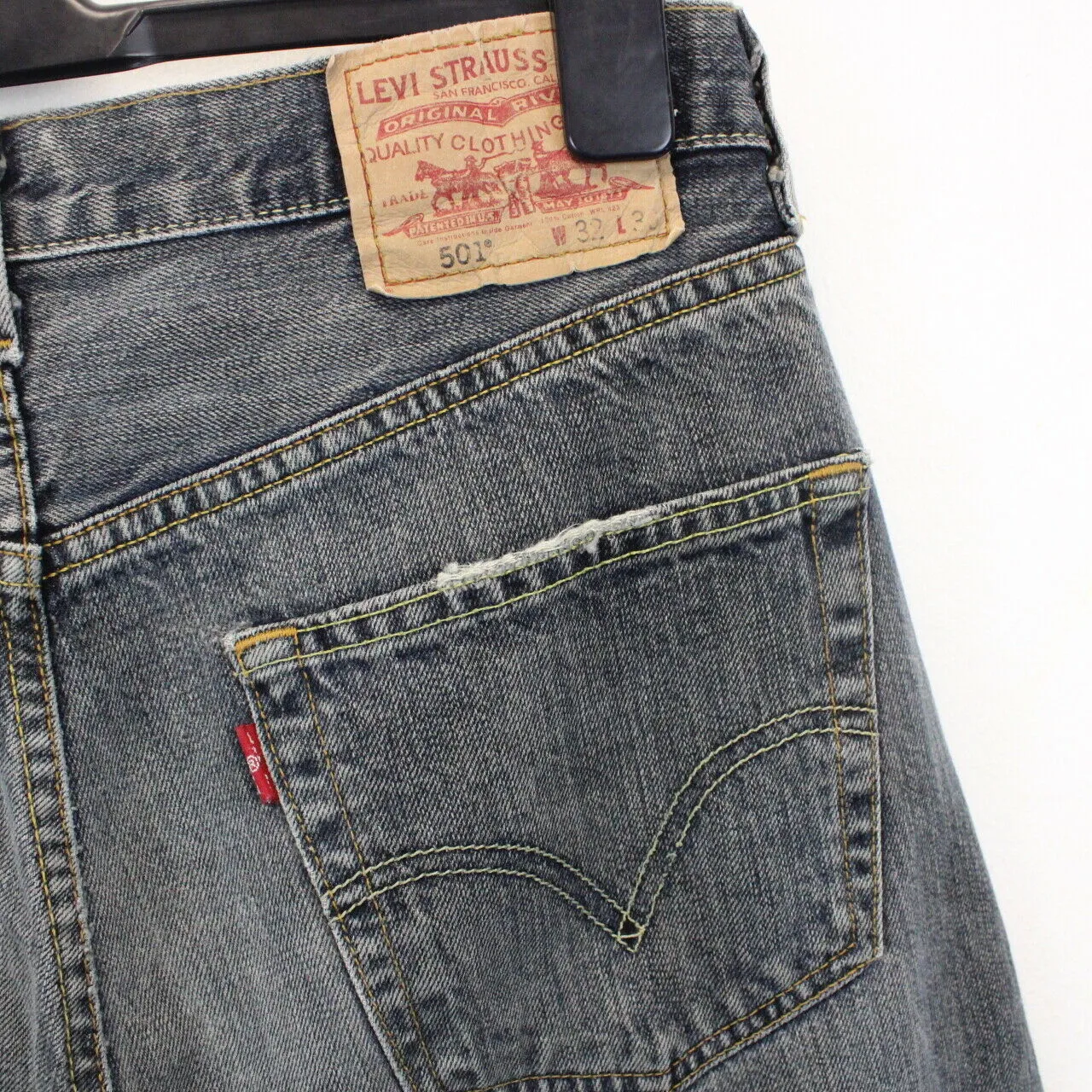 LEVIS 501 Jeans Grey Charcoal | W32 L30