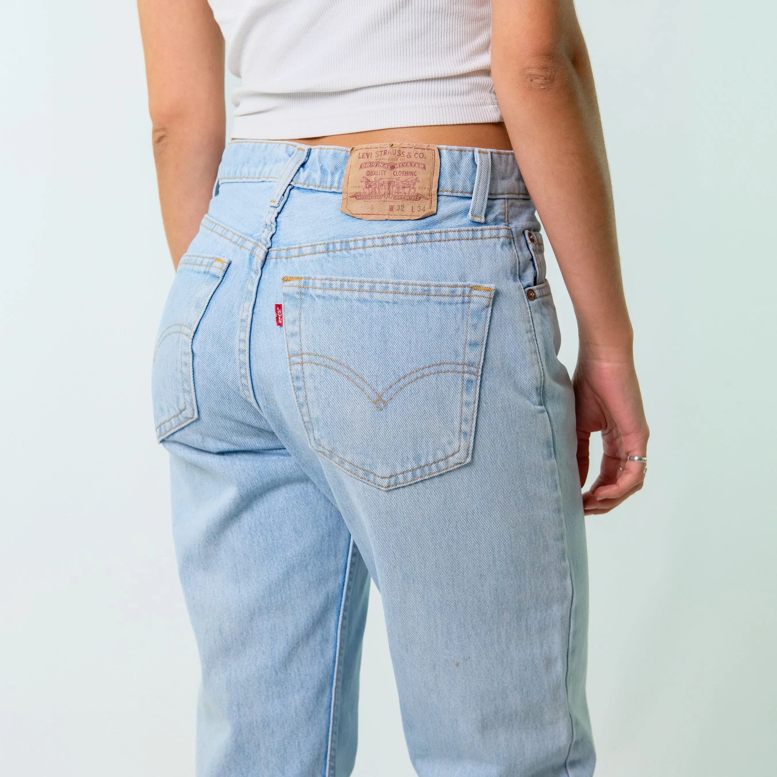 Light Blue y2ks Levi's Denim Jeans Baggy Pants (32x30)