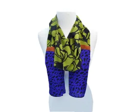 Lime Spiro Crepe Scarf