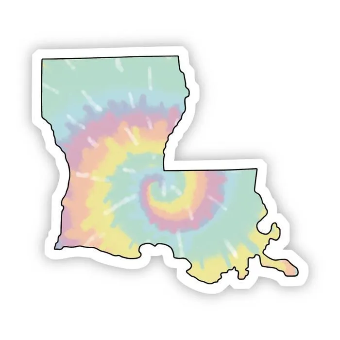 Louisiana Tie Dye Sticker