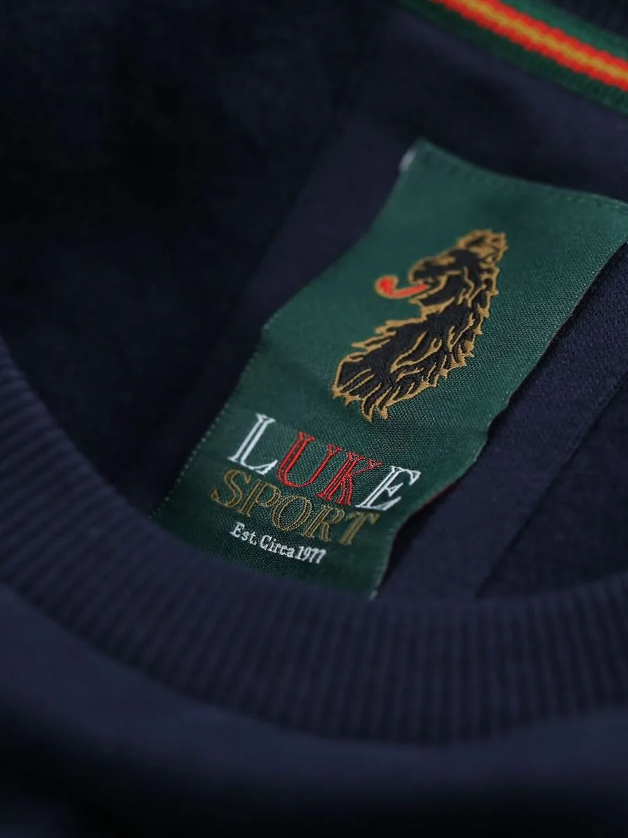 Luke 1977 Essentials London Sport Crew Neck Sweatshirts Navy