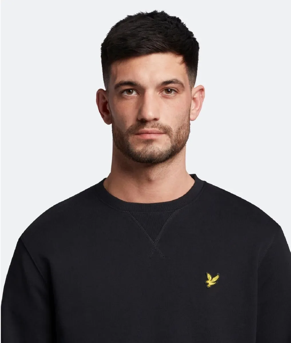 Lyle & Scott Core Plain Crew Neck Sweatshirts Jet Black