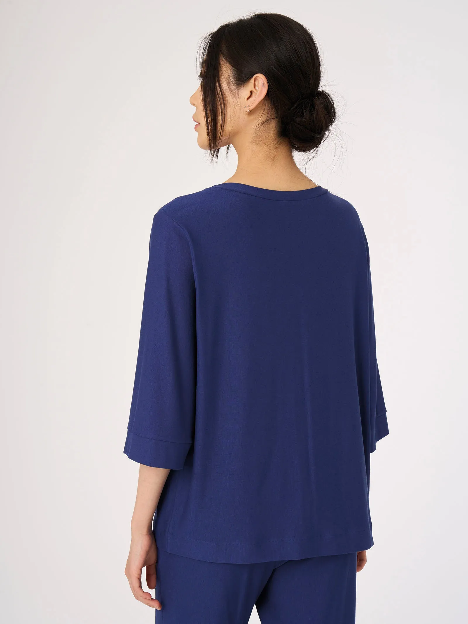 Maglia con maniche a 3/4 in Summer Techno Fleece - Champignon