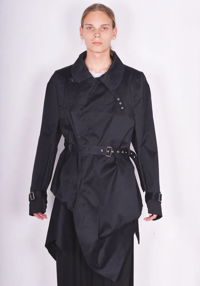 MARINA YEE FW23-CHANOT UNISEX FOLD TRENCH COAT NAVY