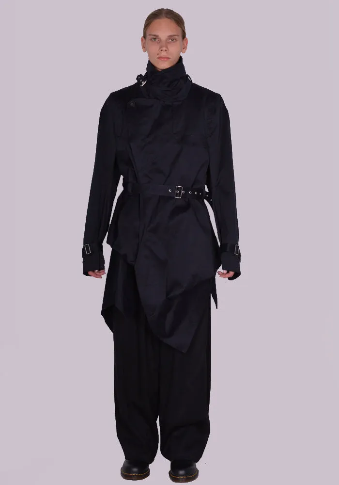 MARINA YEE FW23-CHANOT UNISEX FOLD TRENCH COAT NAVY