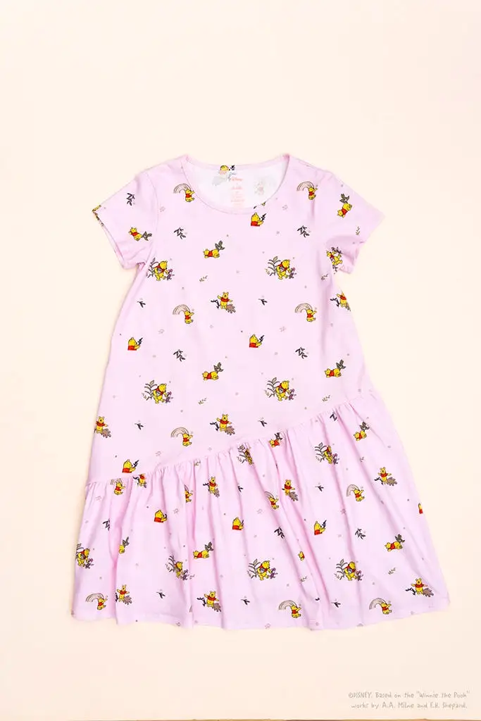 Mary Dress - Pink Rainbow Pooh