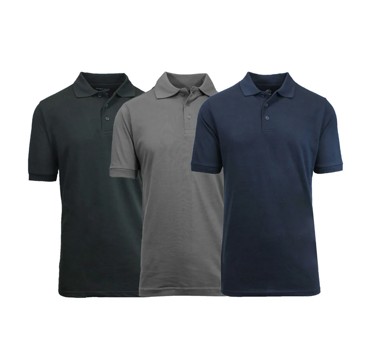 Men's Slim Fit Pique Polo Shirts (3-Pack)