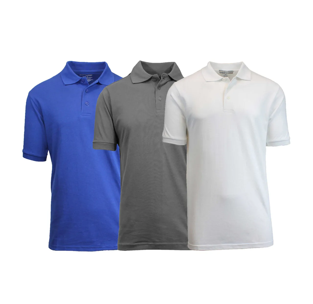 Men's Slim Fit Pique Polo Shirts (3-Pack)