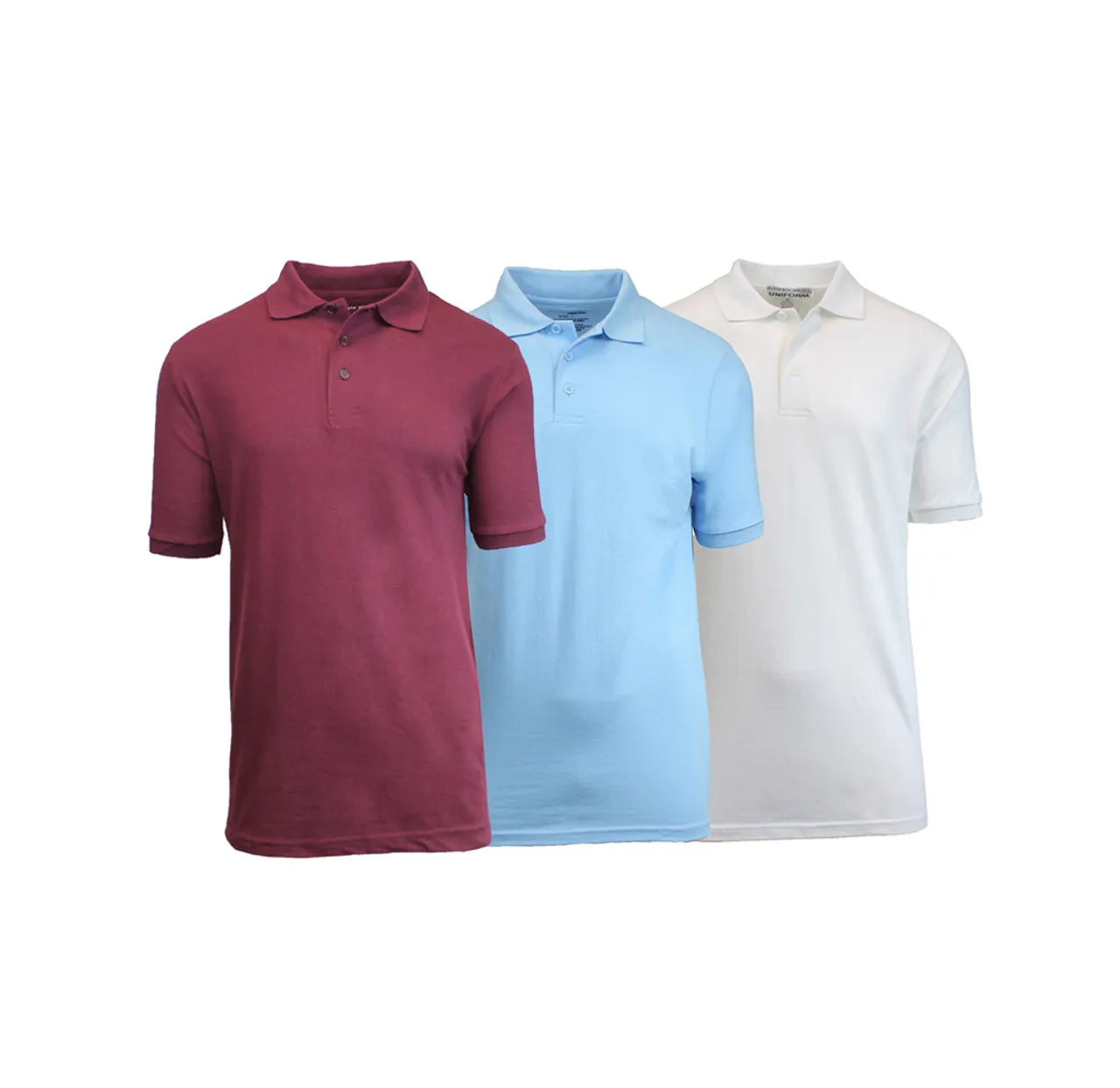 Men's Slim Fit Pique Polo Shirts (3-Pack)