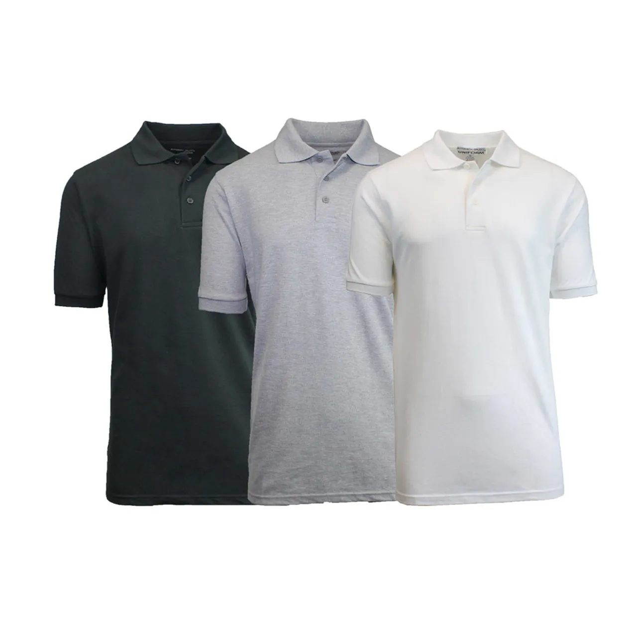 Men's Slim Fit Pique Polo Shirts (3-Pack)