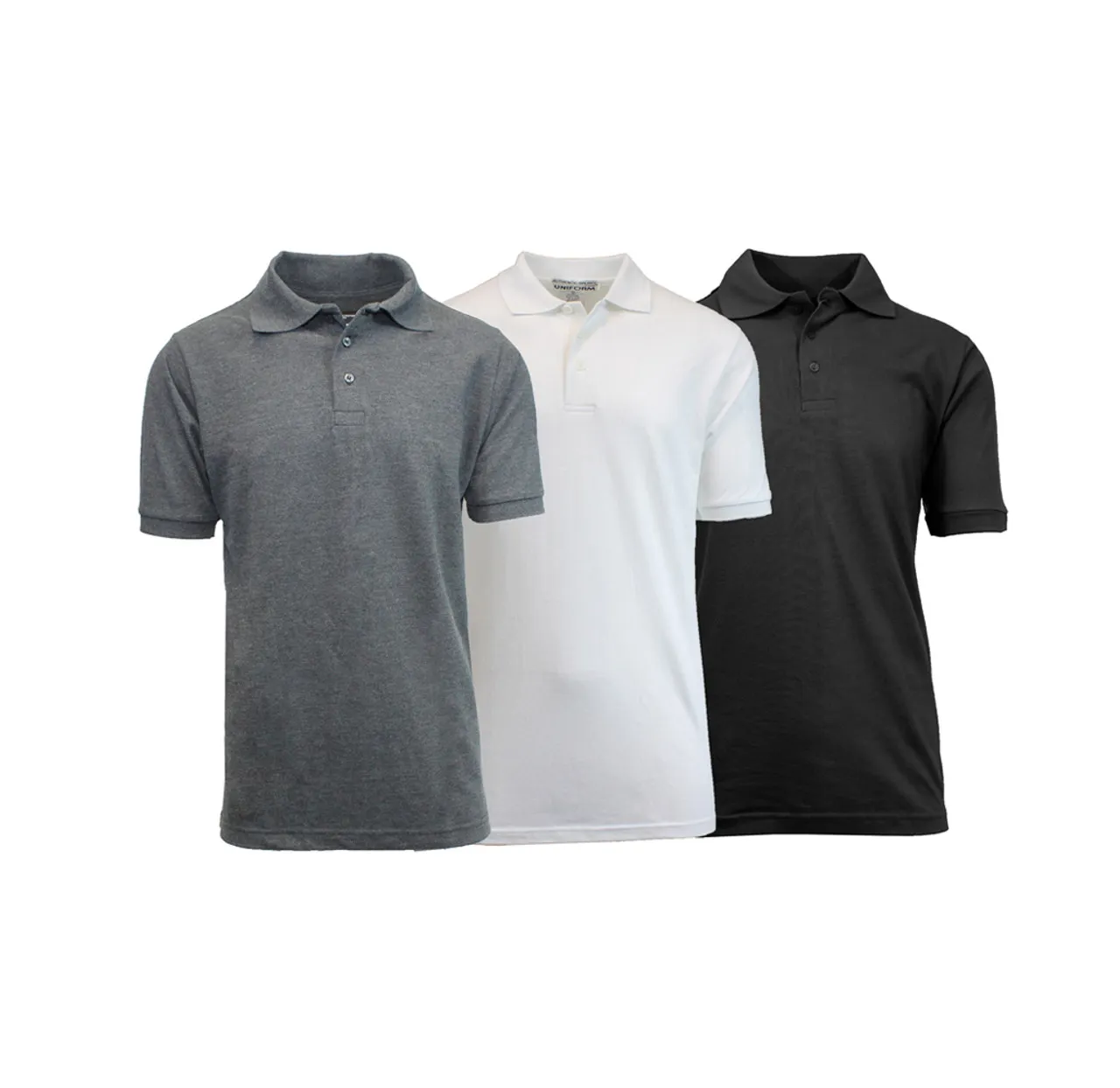 Men's Slim Fit Pique Polo Shirts (3-Pack)