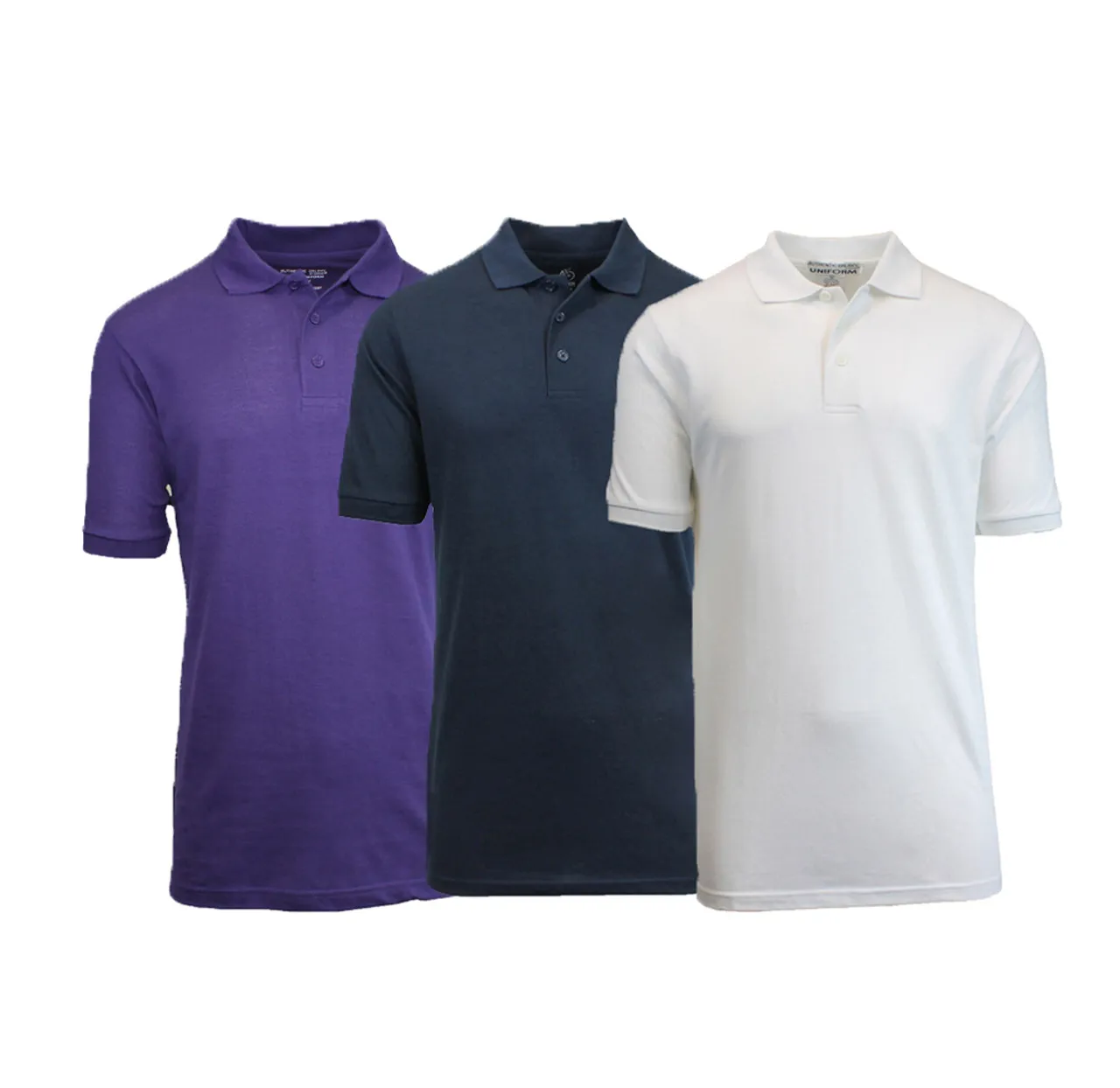 Men's Slim Fit Pique Polo Shirts (3-Pack)