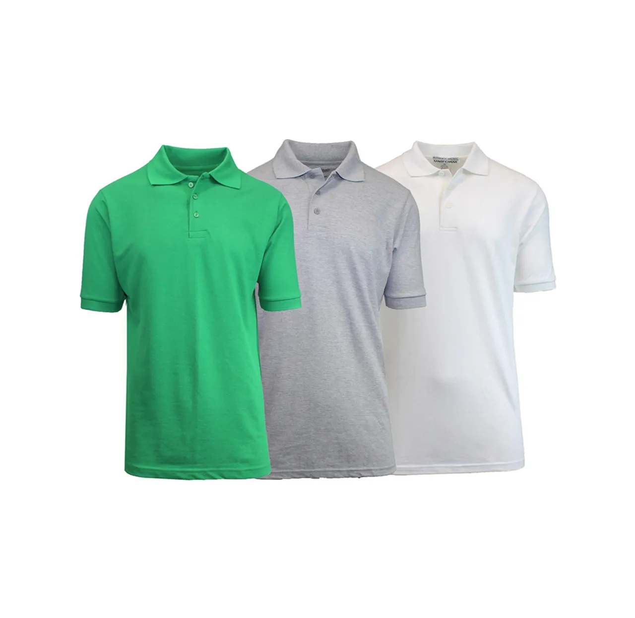 Men's Slim Fit Pique Polo Shirts (3-Pack)