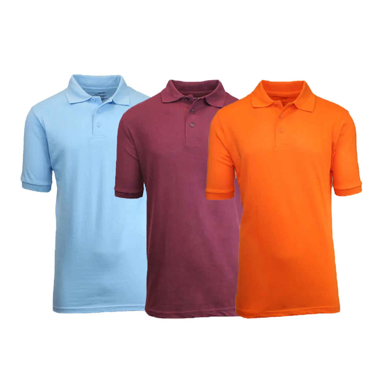 Men's Slim Fit Pique Polo Shirts (3-Pack)